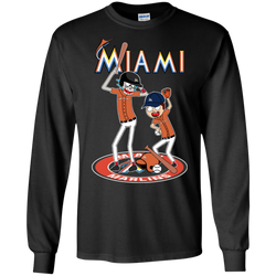 Miami Marlins Baseball Rick And Morty LS Cotton T-Shirt - The White Eagles