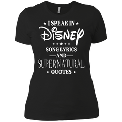 I Speak In Disney Song Lyrics And Supernatural Quotes Shirt Ladies' Shirt - The White Eagles