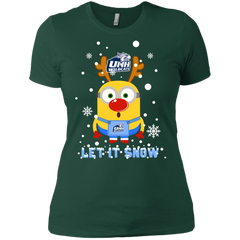 Minion New Hampshire Wildcats Ugly Christmas Sweaters Let It Snow Ladies' Shirt - The White Eagles