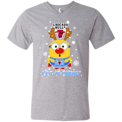 Minion Chicago Bulls Ugly Christmas Sweaters Let It Snow Men's V-Neck T-Shirt - The White Eagles