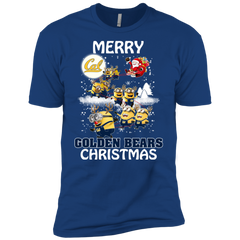 California Golden Bears Ugly Christmas Sweaters Minions Santa Claus Merry Christmas Men's Sleeve Shirt - The White Eagles