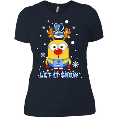 Minion Memphis Grizzlies Ugly Christmas Sweaters Let It Snow Ladies' Shirt - The White Eagles