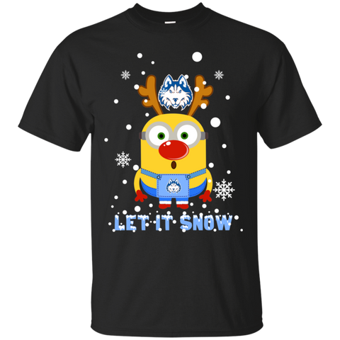 Minion Houston Baptist Huskies Ugly Christmas Sweaters Let It Snow Cotton T-Shirt - The White Eagles