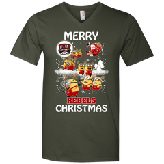 Christmas Sweaters Minions Santa Claus Merry Christmas Men's V-Neck T-Shirt - The White Eagles