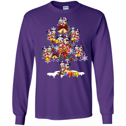 Christmas Is Coming Mickey Mouse Santa Claus Ugly Christmas Sweater LS Cotton T-Shirt - The White Eagles