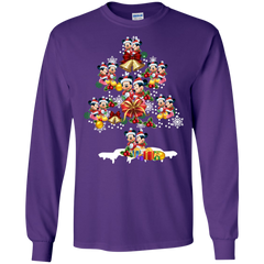 Christmas Is Coming Mickey Mouse Santa Claus Ugly Christmas Sweater LS Cotton T-Shirt - The White Eagles