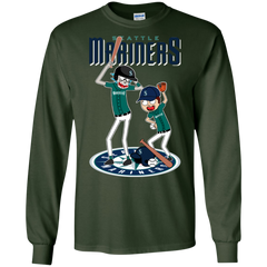 Seattle Mariners Baseball Rick And Morty LS Cotton T-Shirt - The White Eagles