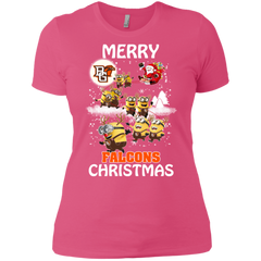 Bowling Green Falcons Ugly Christmas Sweaters Minions Santa Claus Merry Christmas Ladies' Shirt - The White Eagles