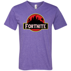 Fortnite Jurassic Park Jurassic World Fallen Kingdom Men's V-Neck T-Shirt - The White Eagles