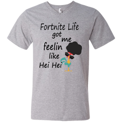 Fortnite Life Got Me Feelin Like Hei Hei Men's V-Neck T-Shirt - The White Eagles