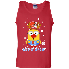 Minion Cleveland Browns Ugly Christmas Sweaters Let It Snow Tank Top - The White Eagles
