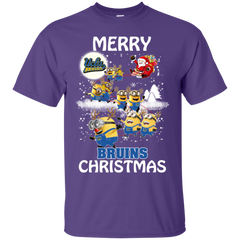 Ucla Bruins Ugly Christmas Sweaters Minions Santa Claus Merry Christmas Cotton T-Shirt - The White Eagles