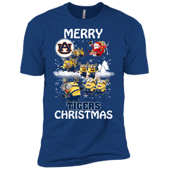 Auburn Tigers T Shirts Minions Santa Claus Merry Christmas Men's Sleeve Shirt - The White Eagles