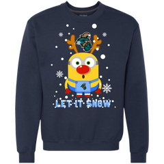 Minion Coastal Carolina Chanticleers Ugly Christmas Sweaters Let It Snow Sweatshirt - The White Eagles