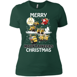 Appalachian State Mountaineers T Shirts Minions Santa Claus Merry Christmas Ladies' Shirt - The White Eagles