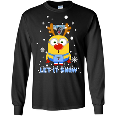 Minion Maine Black Bears Ugly Christmas Sweaters Let It Snow LS Cotton T-Shirt - The White Eagles