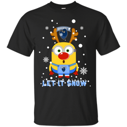 Minion Monmouth Hawks Ugly Christmas Sweaters Let It Snow Cotton T-Shirt - The White Eagles