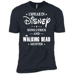 I Speak In Disney Song Lyrics And The Walking Dead Quotes Shirt Men's Sleeve Shirt - The White Eagles