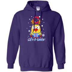 Minion Cleveland Indians  Ugly Christmas Sweaters Let It Snow Hoodie - The White Eagles