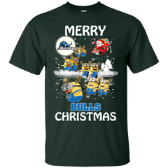 Buffalo Bulls Ugly Christmas Sweaters Minions Santa Claus Merry Christmas Cotton T-Shirt - The White Eagles