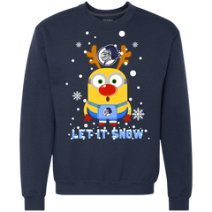 Minion Holy Cross Crusaders Ugly Christmas Sweaters Let It Snow Sweatshirt - The White Eagles