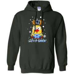 Minion Dallas Cowboys Ugly Christmas Sweaters Let It Snow Hoodie - The White Eagles