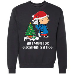 All I Want For Christmas Is A Dog Snoopy Charlie Brown The Peanuts Movie Sweatshirt - The White Eagles