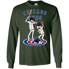 Chicago Cubs Baseball Rick And Morty LS Cotton T-Shirt - The White Eagles