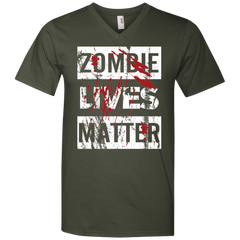 Zombie Lives Matter Tshirt Men's V-Neck T-Shirt - The White Eagles