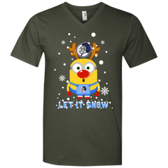 Minion Holy Cross Crusaders Ugly Christmas Sweaters Let It Snow Men's V-Neck T-Shirt - The White Eagles
