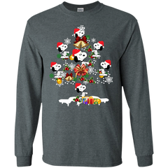 Christmas Is Coming Snoopy The Peanuts Movies Santa Claus Ugly Christmas Sweater LS Cotton T-Shirt - The White Eagles