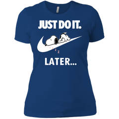 Just Do It The Peanuts Movie Snoopy Nike Logo Ladies' Shirt - The White Eagles