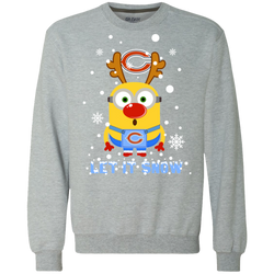 Minion Chicago Bears Ugly Christmas Sweaters Let It Snow Sweatshirt - The White Eagles