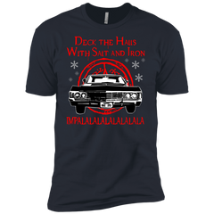 Deck The Halls With Salt And Iron Impala Lalalalalalala Supernatural Ugly Christmas Sweater Men's Sleeve Shirt - The White Eagles