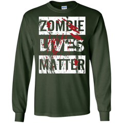 Zombie Lives Matter Tshirt LS Cotton T-Shirt - The White Eagles