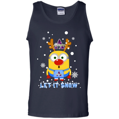Minion Alcorn State Braves Ugly Christmas Sweaters Let It Snow Tank Top - The White Eagles