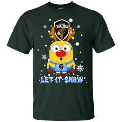 Minion Cleveland Cavaliers Primary Ugly Christmas Sweaters Let It Snow Cotton T-Shirt - The White Eagles