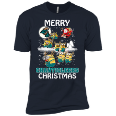 Coastal Carolina Chanticleers Ugly Christmas Sweaters Minions Santa Claus Merry Christmas Men's Sleeve Shirt - The White Eagles