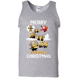 Idaho Vandals Ugly Christmas Sweaters Minions Santa Claus Merry Christmas Tank Top - The White Eagles