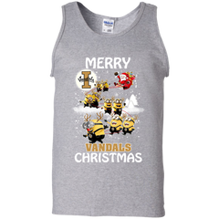 Idaho Vandals Ugly Christmas Sweaters Minions Santa Claus Merry Christmas Tank Top - The White Eagles