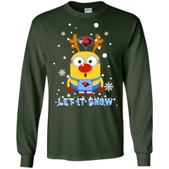 Minion Incarnate Word Cardinals Ugly Christmas Sweaters Let It Snow LS Cotton T-Shirt - The White Eagles