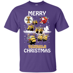 Idaho Vandals Ugly Christmas Sweaters Minions Santa Claus Merry Christmas Cotton T-Shirt - The White Eagles