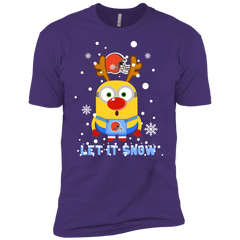 Minion Cleveland Browns Ugly Christmas Sweaters Let It Snow Men's Sleeve Shirt - The White Eagles