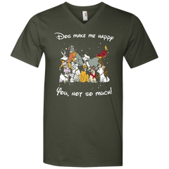 Disney Dogs. Dogs Make Me Happy You Not So Much Tshirts Men's V-Neck T-Shirt - The White Eagles