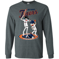 Detroit Tigers Baseball Rick And Morty LS Cotton T-Shirt - The White Eagles
