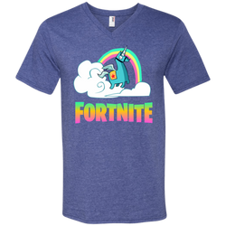 Fortnite Battle Royale Unicorn Men's V-Neck T-Shirt - The White Eagles