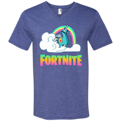 Fortnite Battle Royale Unicorn Men's V-Neck T-Shirt - The White Eagles