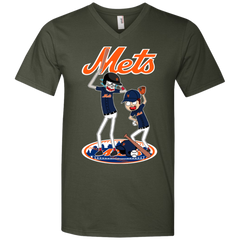 New York Mets Baseball Rick And Morty Men's V-Neck T-Shirt - The White Eagles