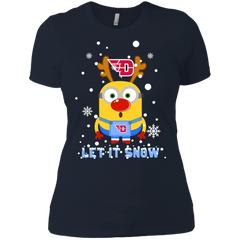 Minion Dayton Flyers Ugly Christmas Sweaters Let It Snow Ladies' Shirt - The White Eagles
