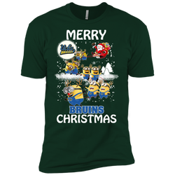 Ucla Bruins Ugly Christmas Sweaters Minions Santa Claus Merry Christmas Men's Sleeve Shirt - The White Eagles
